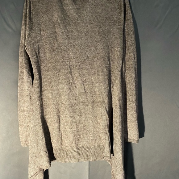 Eileen Fisher Taupe Open Front Cardigan - Picture 2 of 4